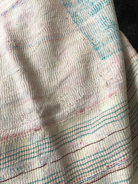 Hand-stitched Cotton Blanket / Bed Cover